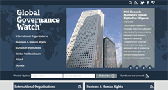 Desktop Screenshot of globalgovernancewatch.org